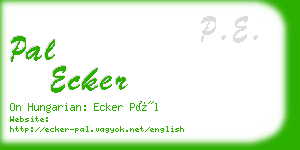 pal ecker business card